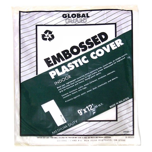 Premier 9X12 Globe 2 Mil Embossed Drop Cloth 28040